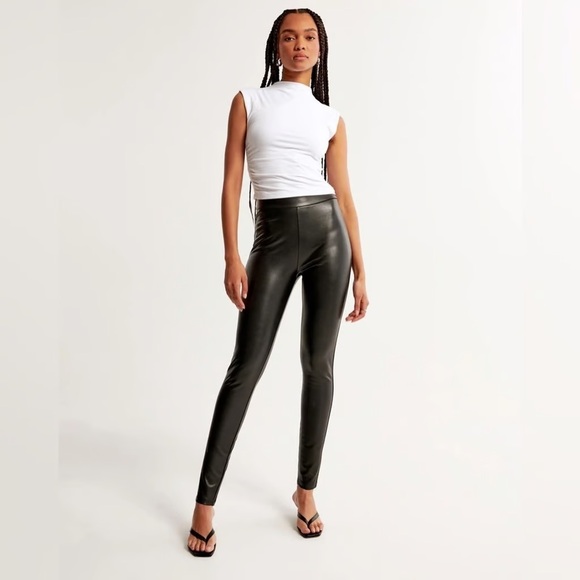 Abercrombie & Fitch Pants - Abercrombie vegan leather leggings high waisted